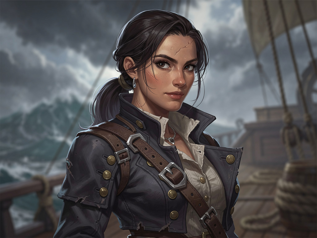 Captain Odalys Reyes portrait — AI character by @wildsai on wilds.ai